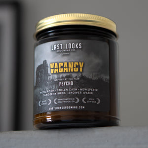 Last Looks Grooming Movie Scented Candles Redrum Inspired By Psycho Alfred Hitchcock Horror Film