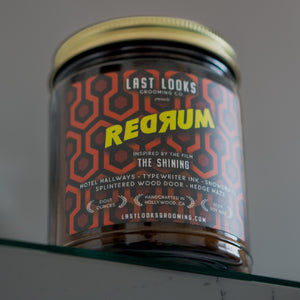 Last Looks Grooming Movie Scented Candles Redrum Inspired By The Shining Kubrick Horror Film Candles That Smell Like Movies