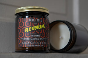 Last Looks Grooming Movie Scented Candles Redrum Inspired By The Shining Kubrick Horror Film Candles That Smell Like Movies