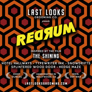 Last Looks Grooming Movie Scented Candles Redrum Inspired By The Shining Kubrick Horror Film Candles That Smell Like Movies