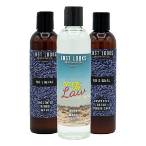 Below The Law Body Wash Gel and Beard Wash and Beard Conditioner Pack